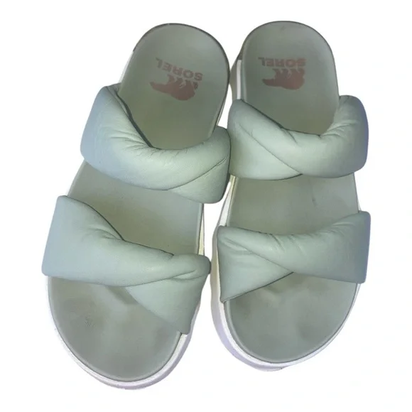 Sorel Women's Sandals in Light Green and White size 7 - Picture 4 of 9